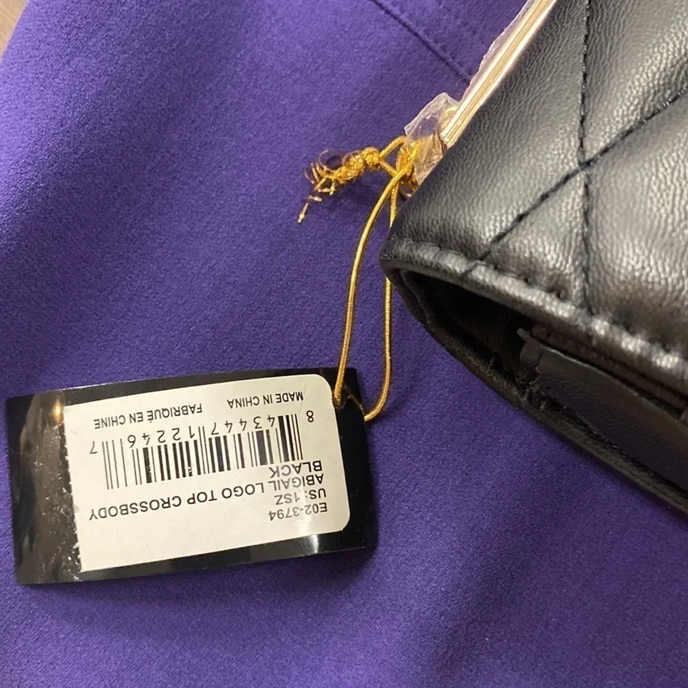 Bebe black leather crossbody, NWT